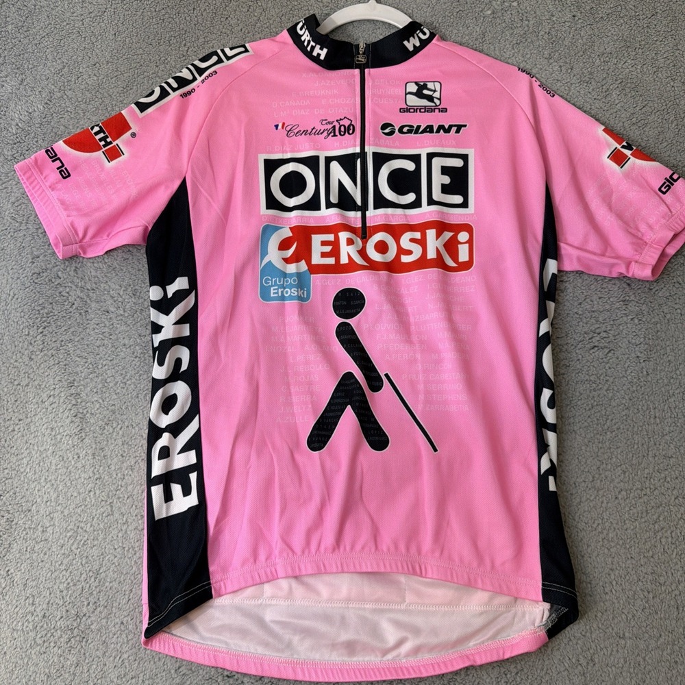 ONCE Eroski Team 2003 Giordana Jersey centenaire Vintage Large NWOT Deadstock
